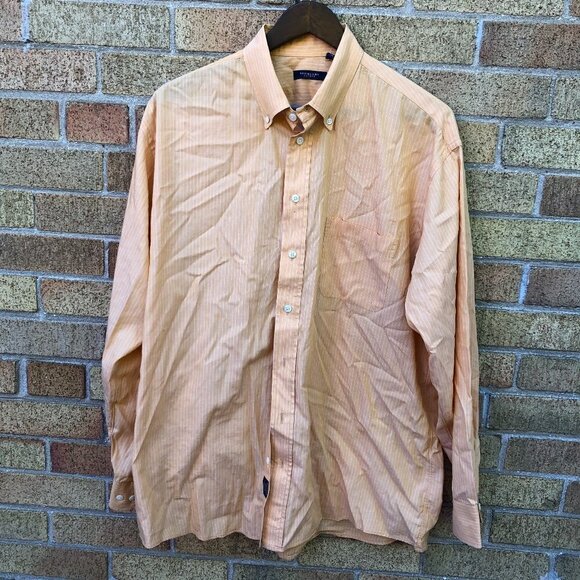Striped Burberry London Button Up Shirt MADE IN USA - Picture 1 of 3
